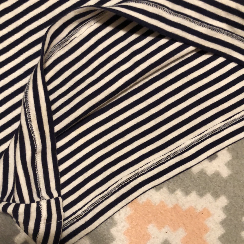 Old Navy Womens Navy Blue&White Striped “Perfect Henley” Short Sleeve Top Size S - Picture 12 of 12